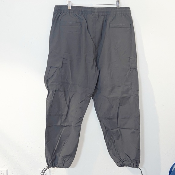 CSG men’s gray cargo cotton blend pull on drawstring pants - Picture 7 of 13